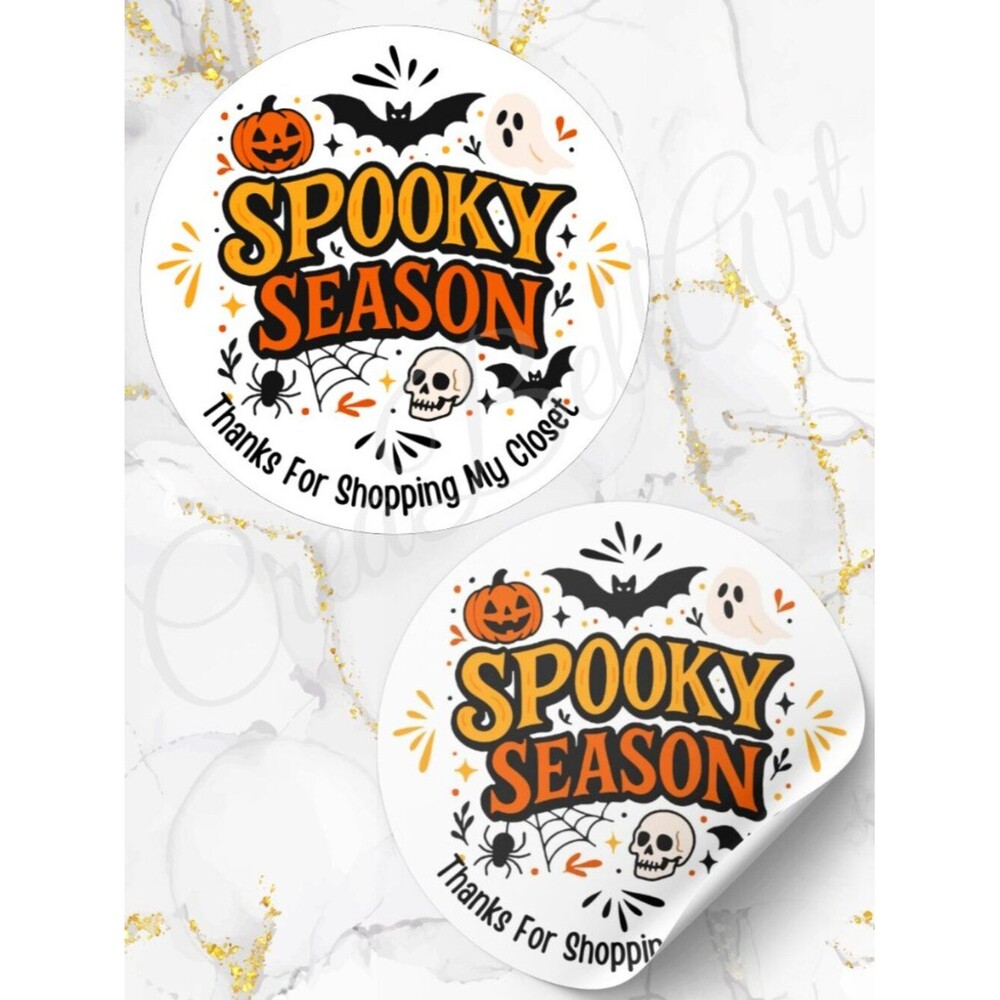 60  Spooky Season Stickers 2 inch – Halloween Packaging Labels